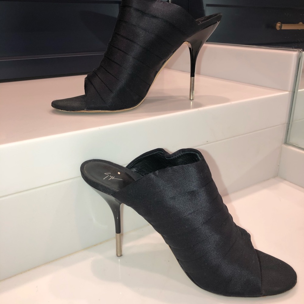 Giuseppe Zanotti black satin